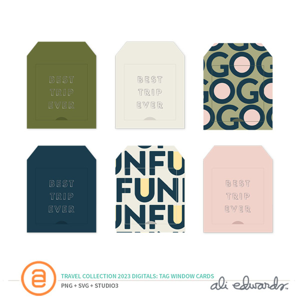 Travel Collection 2023 Digital Tag Window Cards, 1 of 1