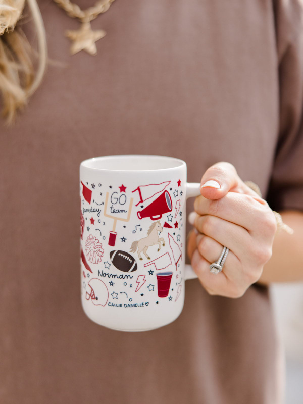 Norman Football Game Day Tall Ceramic Mug, 1 of 3