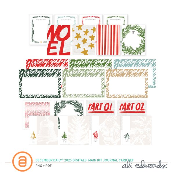 December Daily® 2025 Digital Main Kit Journal Card Set, 1 of 1