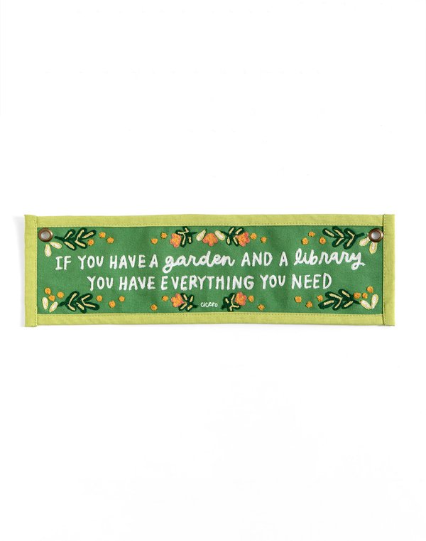 Garden And A Library Canvas Banner, 3 of 4