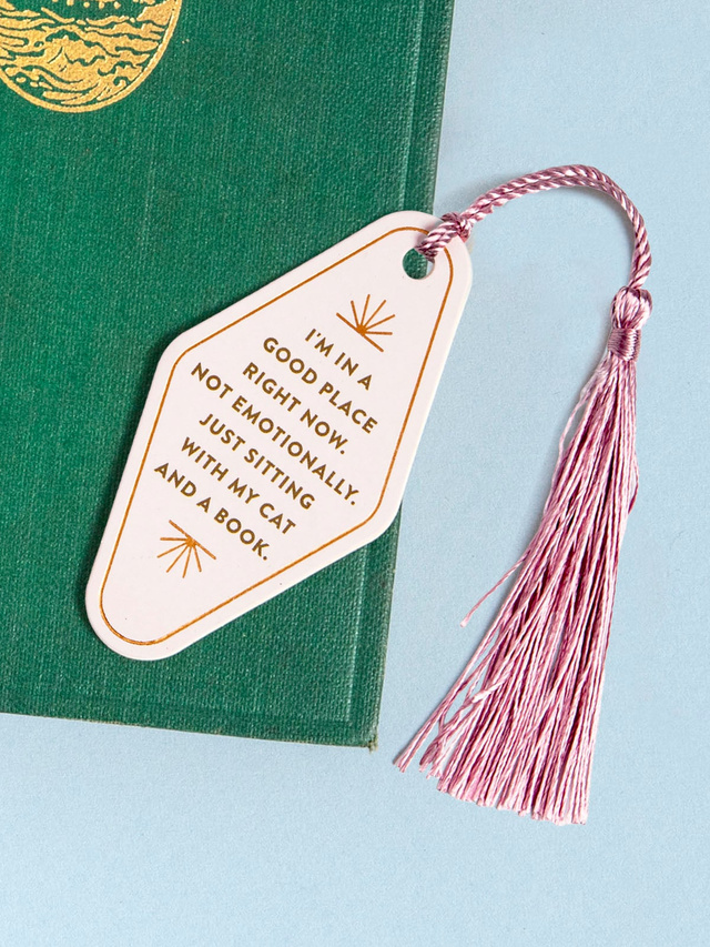 My Cat & A Book Vegan Leather Bookmark, 3 of 3