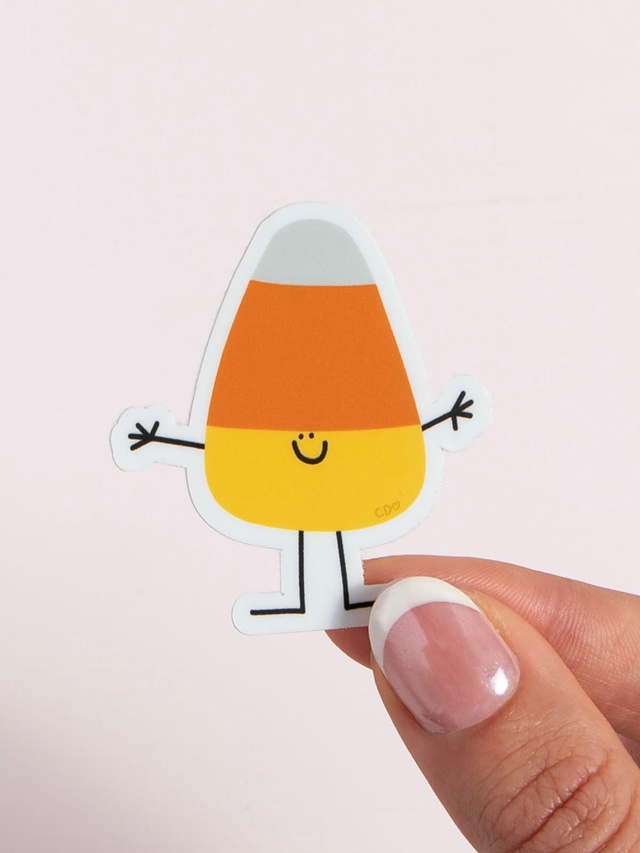 Candy Corn Friend Halloween Decal Sticker, 1 of 2