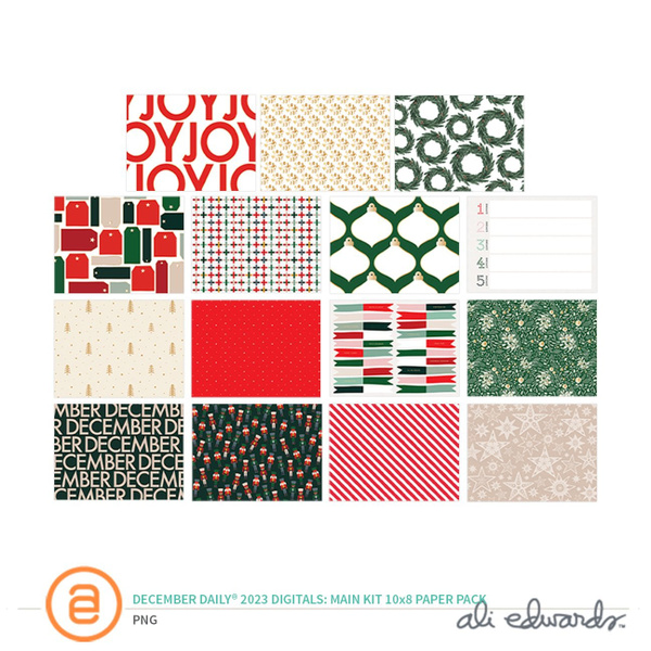 December Daily® 2023 Digital Main Kit 10×8 Paper Pack, 1 of 1