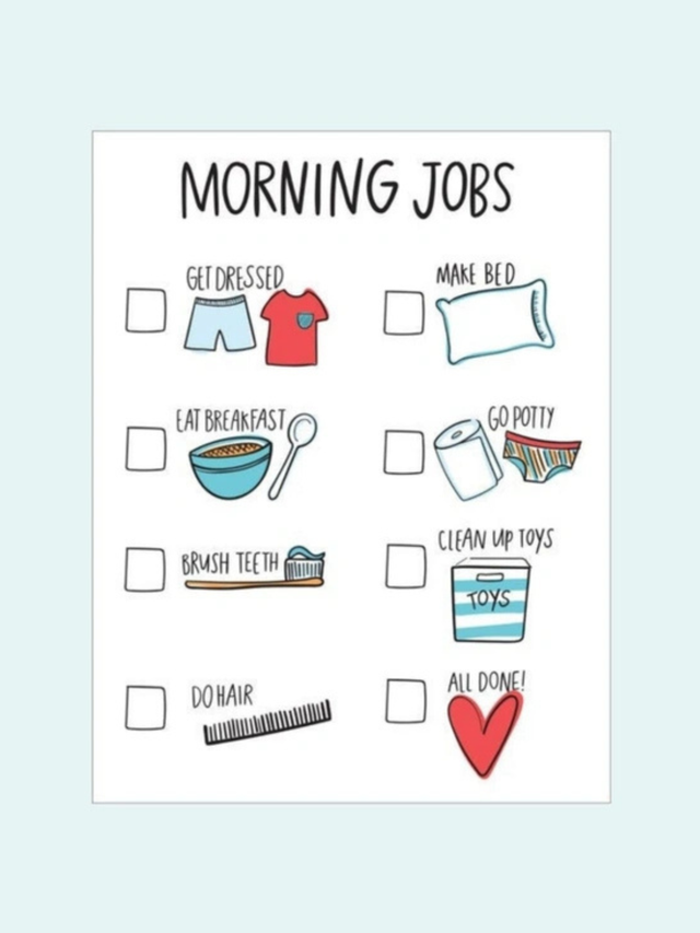 Kids Chore Chart Digital - Morning & Evening Jobs, 2 of 3