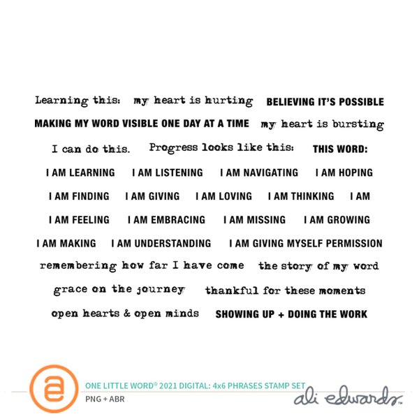 One Little Word® 2021 Digital One Little Word® Phrases Stamp Set, 1 of 1