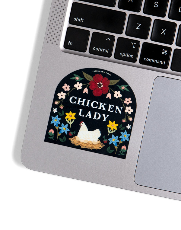 Chicken Lady Decal Sticker, 1 of 1