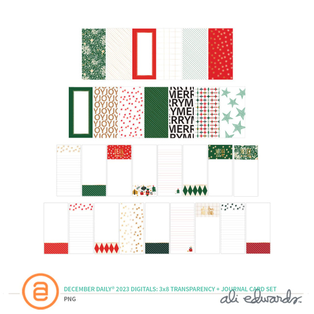 December Daily® 2023 Digital 3×8 Transparency + Journal Card Set, 1 of 1