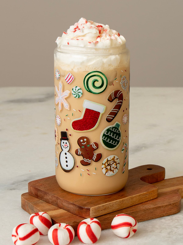 Sweet Holiday Christmas Cookies & Candy 16oz Glass Can, 1 of 4