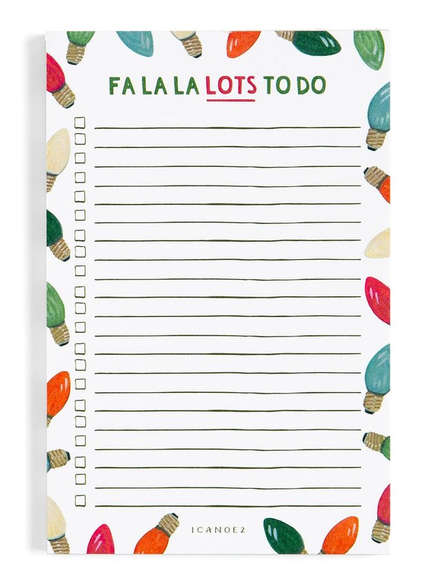 Fa La La Lots To Do Christmas 4×6 Notepad, 2 of 2