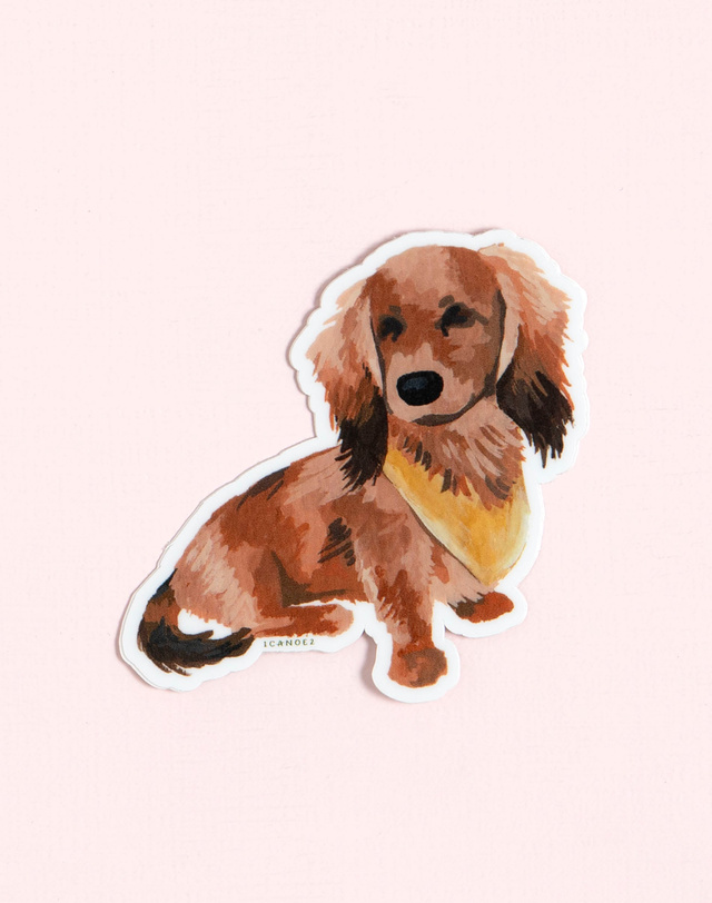 Dachshund Decal Sticker, 1 of 2