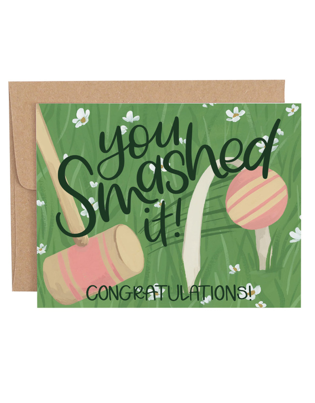 You Smashed It Croquet Congratulations Greeting Card, 1 of 1