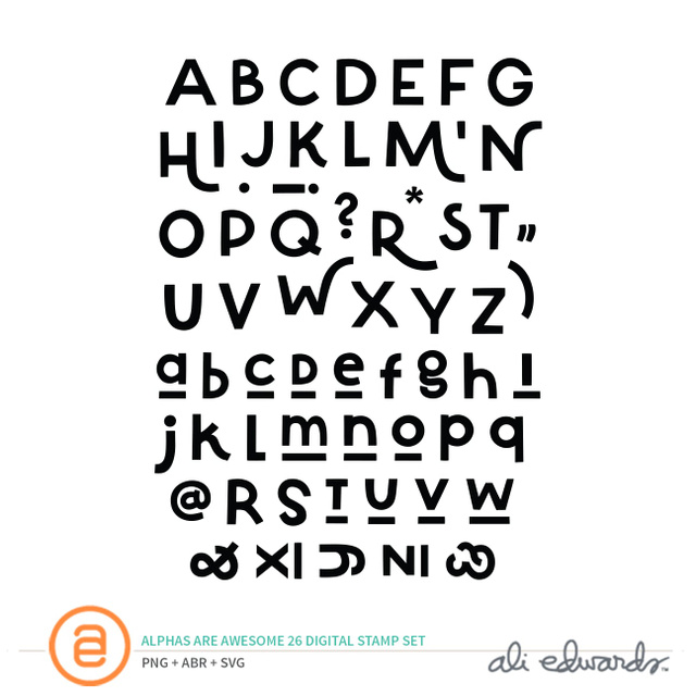 Alphas Are Awesome #26 Digital Stamp Set, 1 of 1