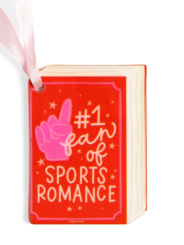 Fan Of Sports Romance Christmas Book Ornament, 3 of 4