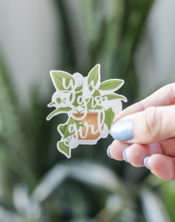 You Grow Girl Clear Decal Sticker, 2 of 5