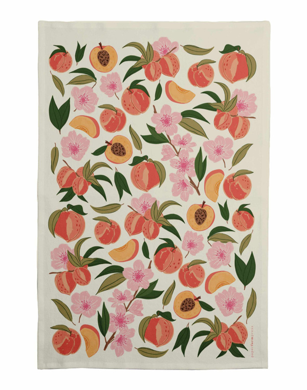 Peach Blossom Tea Towel, 3 of 6