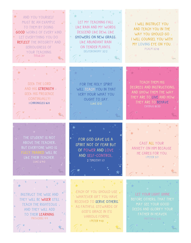 Verses For Teachers – Bible Verse Card Set with Display Stand, 2 of 6