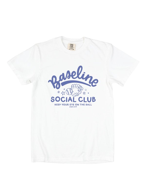 Baseline Social Club Baseball Tee - White, 3 of 3
