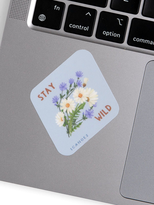 Stay Wild Vintage Blooms Floral Decal Sticker, 2 of 3
