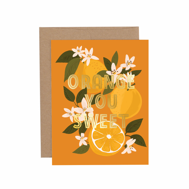 Orange You Sweet Greeting Card, 1 of 1
