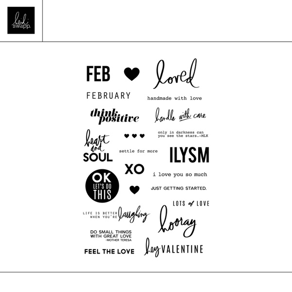 Digital February Captions Stamp, 1 of 1