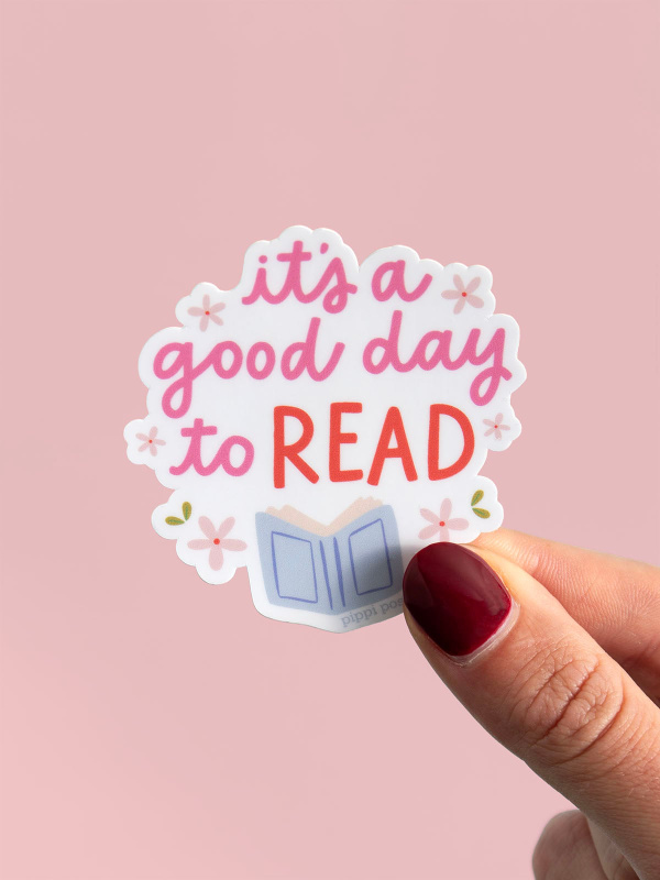 It's A Good Day To Read Book Lover Decal Sticker, 2 of 2