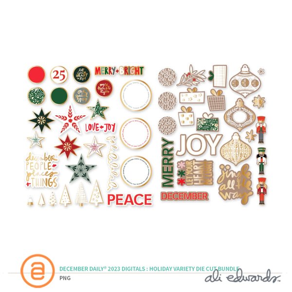 December Daily® 2023 Digital Holiday Variety Die Cut Bundle, 1 of 1
