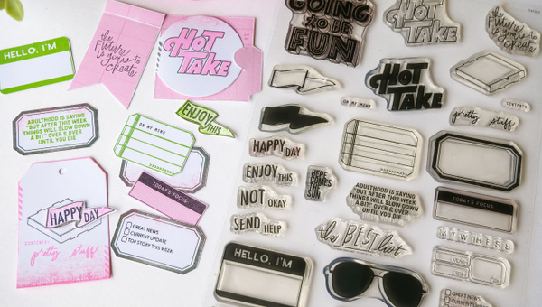 Stamp Set : 6×8 Hot Take, 3 of 5