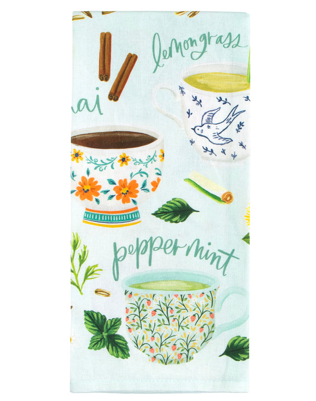 Teacups Kitchen Tea Towel, 2 of 2