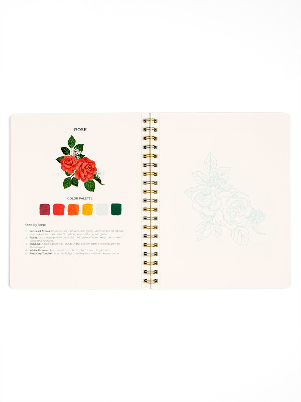 Florals Learn-To-Paint Gouache Paint Book, 4 of 7