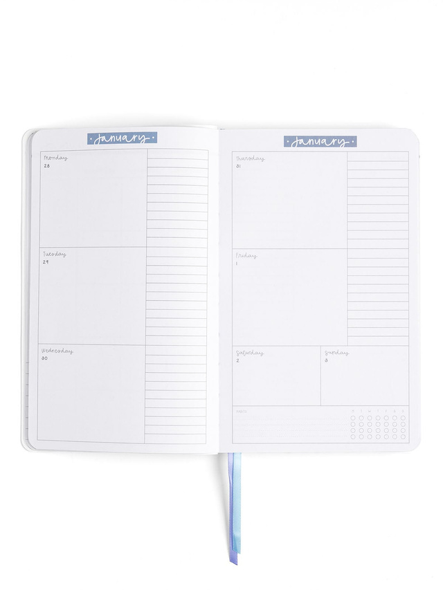 Blue Floral & Bows Petite Planner : 2027 Calendar Year, 11 of 14