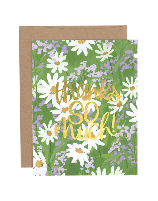Thanks So Much Daisies Greeting Card, 1 of 1