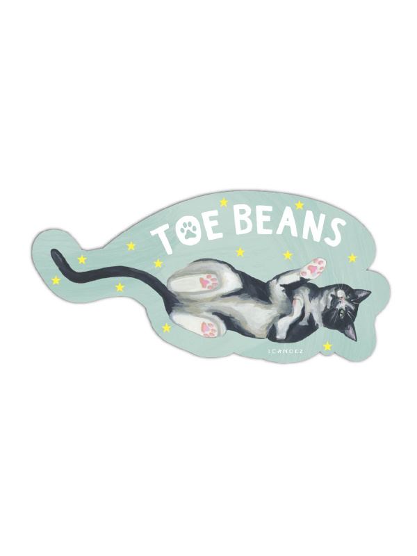 Toe Beans Cat Decal Sticker, 2 of 3