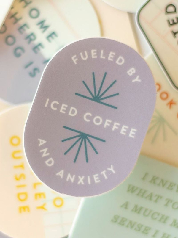Fueled By Iced Coffee Decal Sticker, 2 of 2