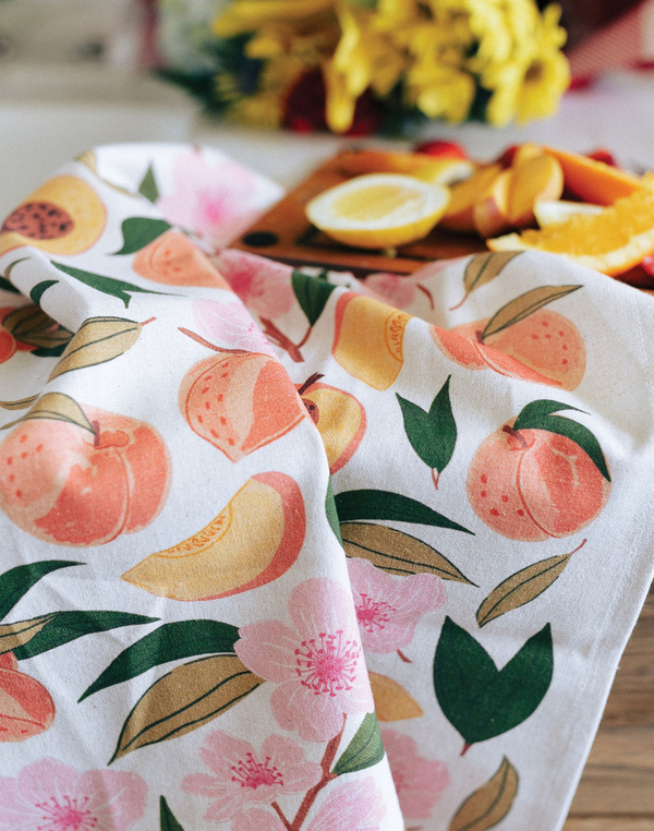 Peach Blossom Tea Towel, 5 of 6