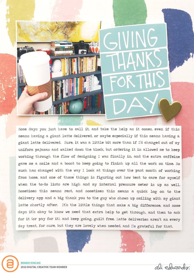 Giving Thanks For This Day, 1 of 2