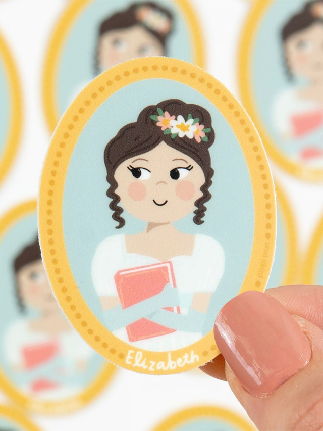 Pride and Prejudice Elizabeth Bennet Portrait Decal Sticker, 1 of 3