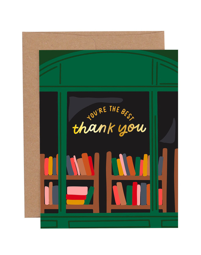 Bookstore Thank You Greeting Card, 1 of 1