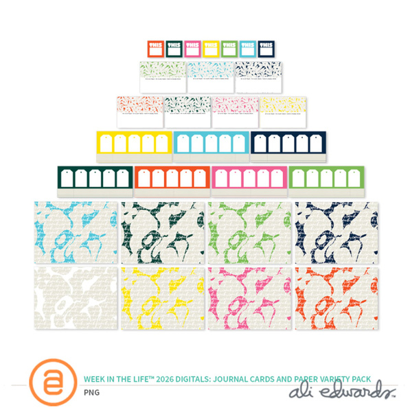 Week In The Life™ 2026 Digital Journal Card & Paper Variety Pack, 1 of 1