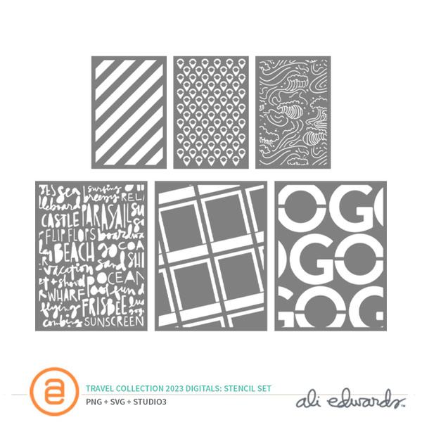 Travel Collection 2023 Digital Stencil Set, 1 of 1