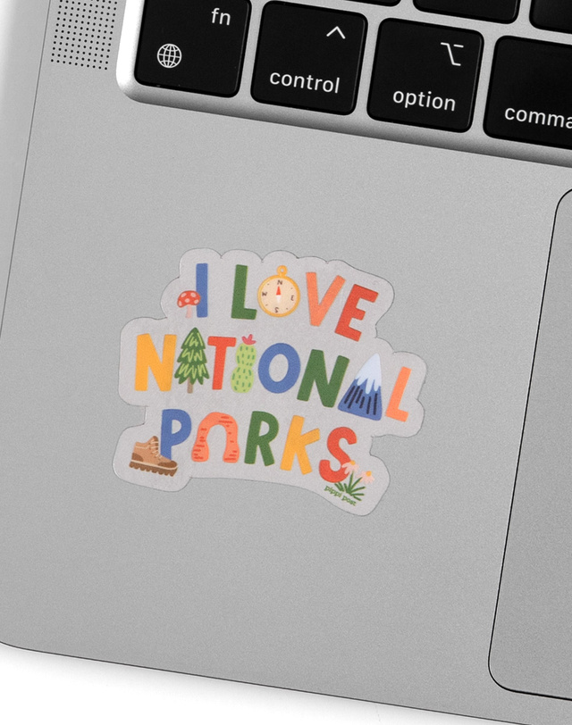 I Love National Parks Clear Decal Sticker, 3 of 3