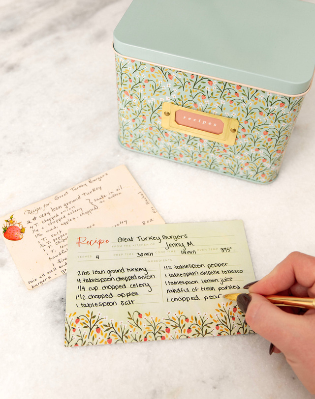 Strawberry Meadow Recipe Cards - Set of 50, 4 of 6