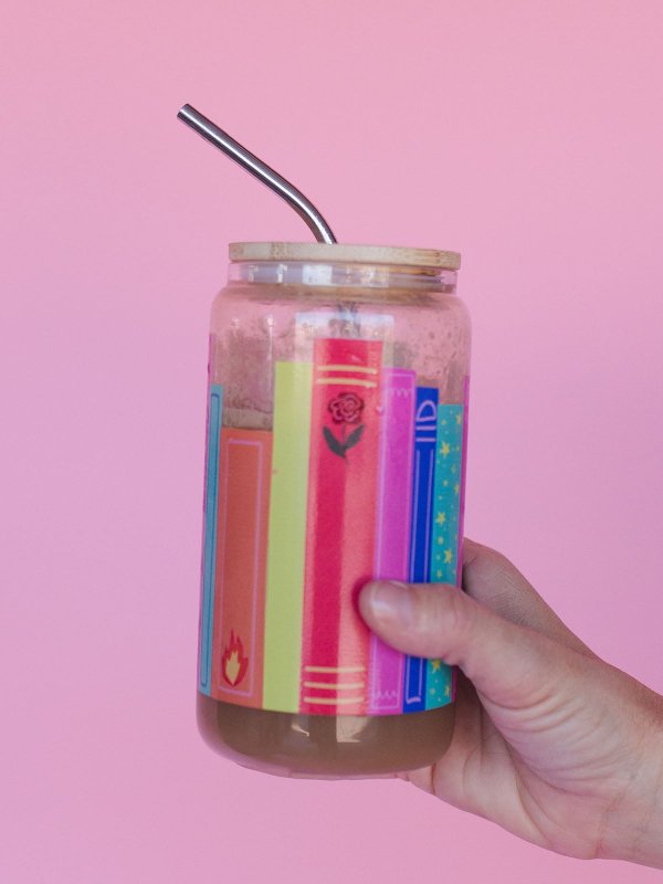 Romantasy Books 16oz Glass Can, 1 of 2