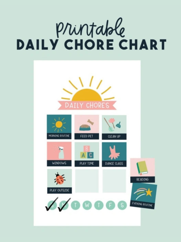 Kids Chore Chart Digital - Daily Checklist, 2 of 5