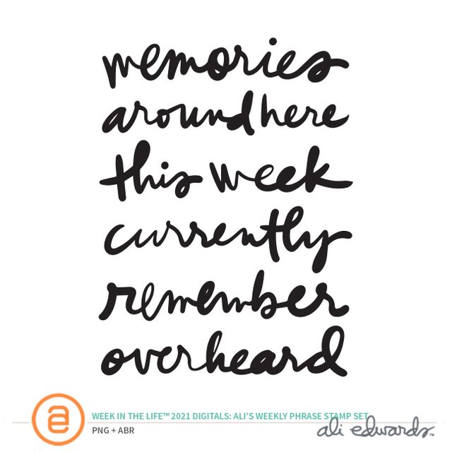 Week In The Life™ 2021 Large Prompts 6×8 Digital Stamp Set, 1 of 1