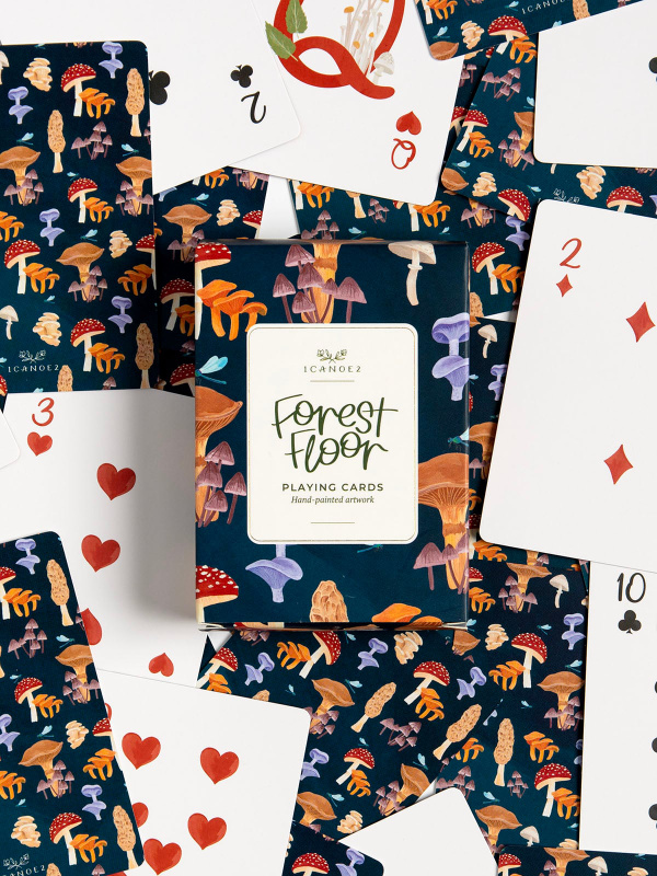Forest Floor Mushrooms Deck of Playing Cards, 2 of 4