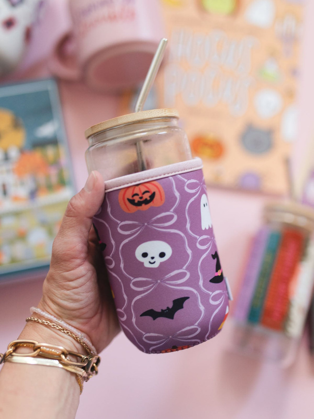 Spooky Cute Halloween & Bows Drink Sleeve, 2 of 5