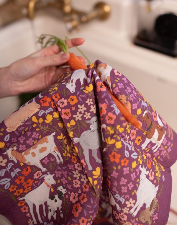 Goats & Flowers Tea Towel, 2 of 6