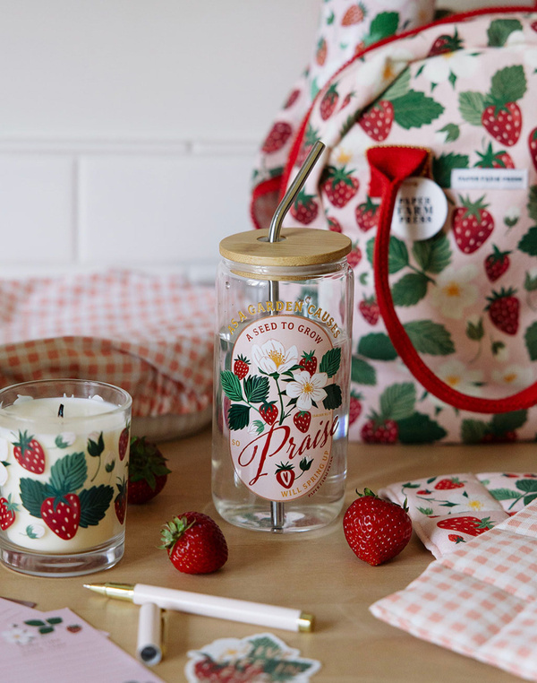 Strawberry Faith Glass Can, 5 of 6