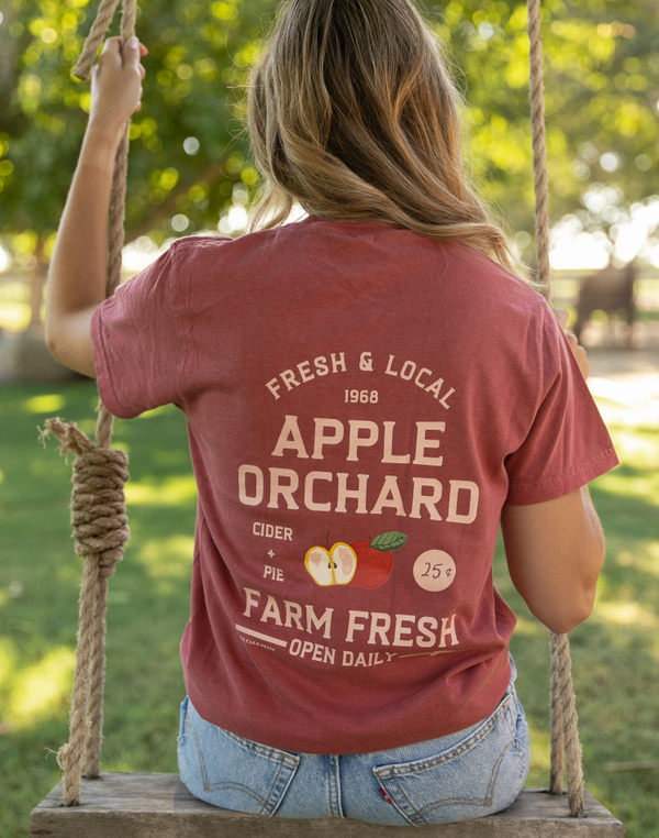Apple Tree Farmers Market Tee - Crimson, 1 of 5