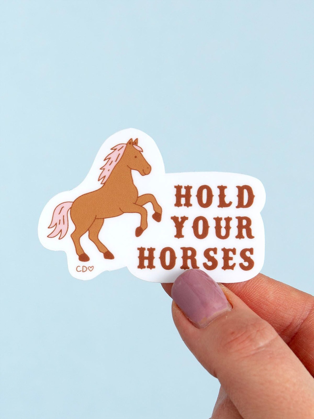 Hold Your Horses Western Decal Sticker, 1 of 3